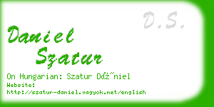 daniel szatur business card